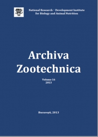 Archiva Zootechnica Vol. 16 - 2013